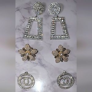 3 PAIRS OF FANTASY EARRINGS